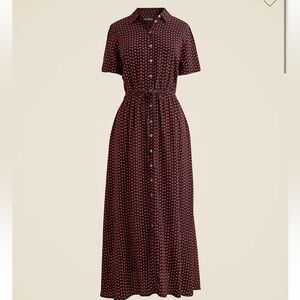 J. Crew Cerise Floral Crepe Dress